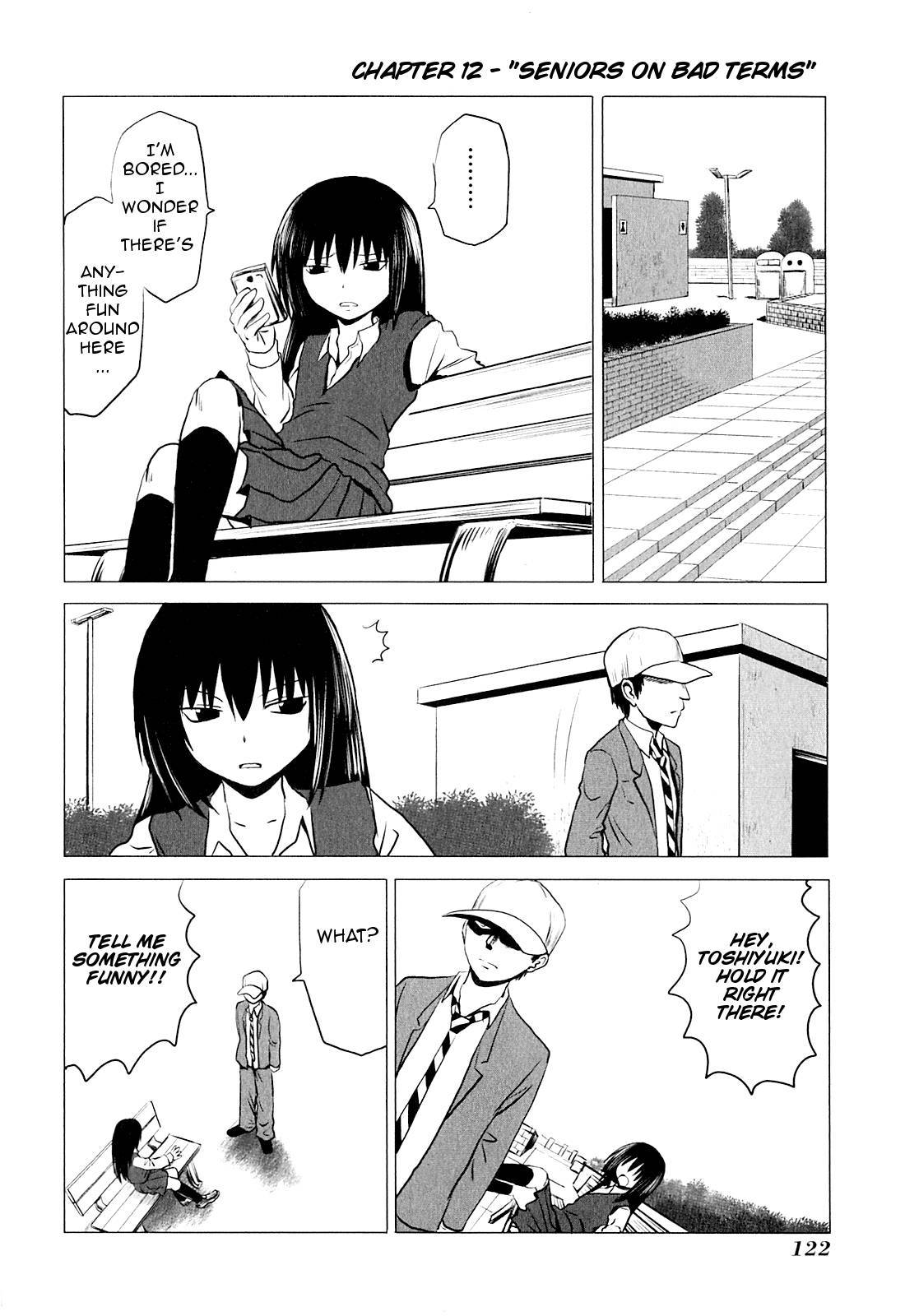 Danshi Koukousei no Nichijou Chapter 81.12 page 1 - Chapter 81.12: Highschool Girls Are Funky - Seniors On Bad Terms
