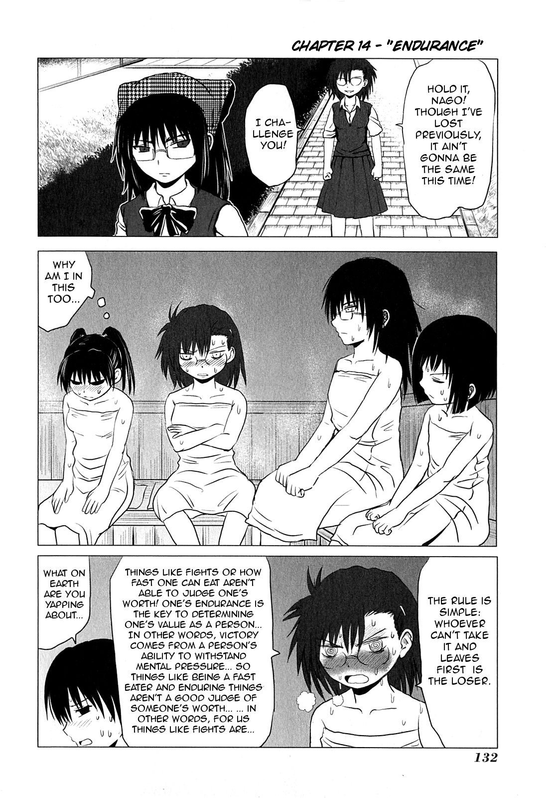 Danshi Koukousei no Nichijou Chapter 81.14 page 1 - Chapter 81.14: Highschool Girls Are Funky - Endurance
