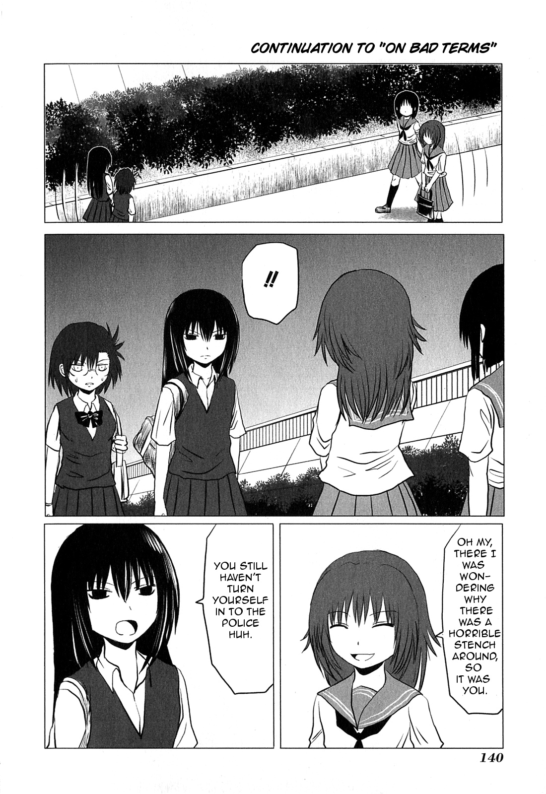 Danshi Koukousei no Nichijou Chapter 81.16 page 1 - Chapter 81.16: Highschool Girls Are Funky - Continuation To - On Bad Terms