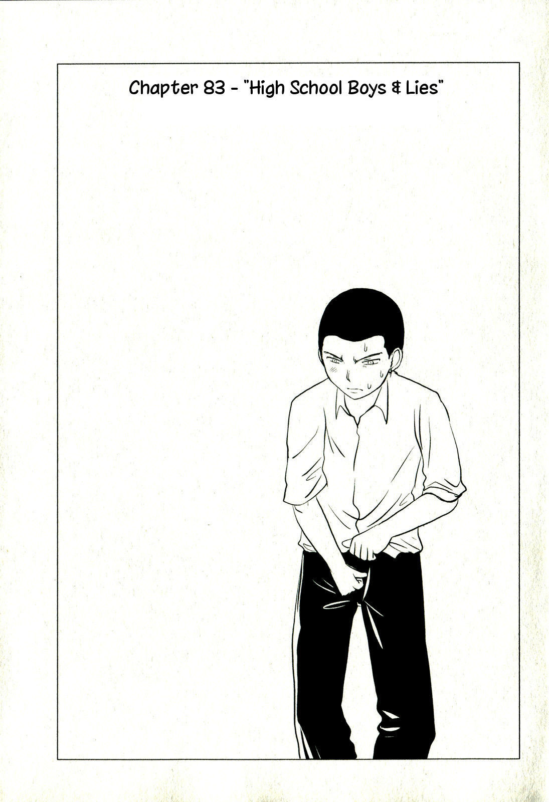 Danshi Koukousei no Nichijou Chapter 83 page 1 - Chapter 83: Highschool Boys And Lies