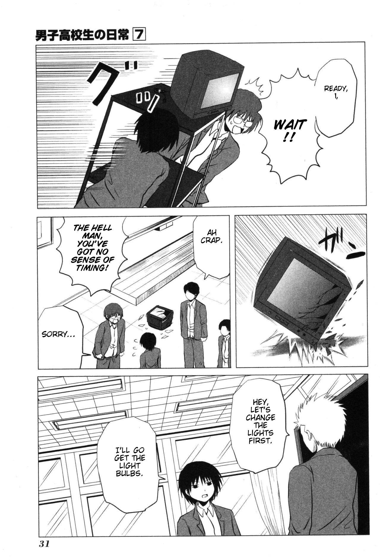 Danshi Koukousei no Nichijou Chapter 98 page 3 - Chapter 98: Highschool Boys And Cleaning Up