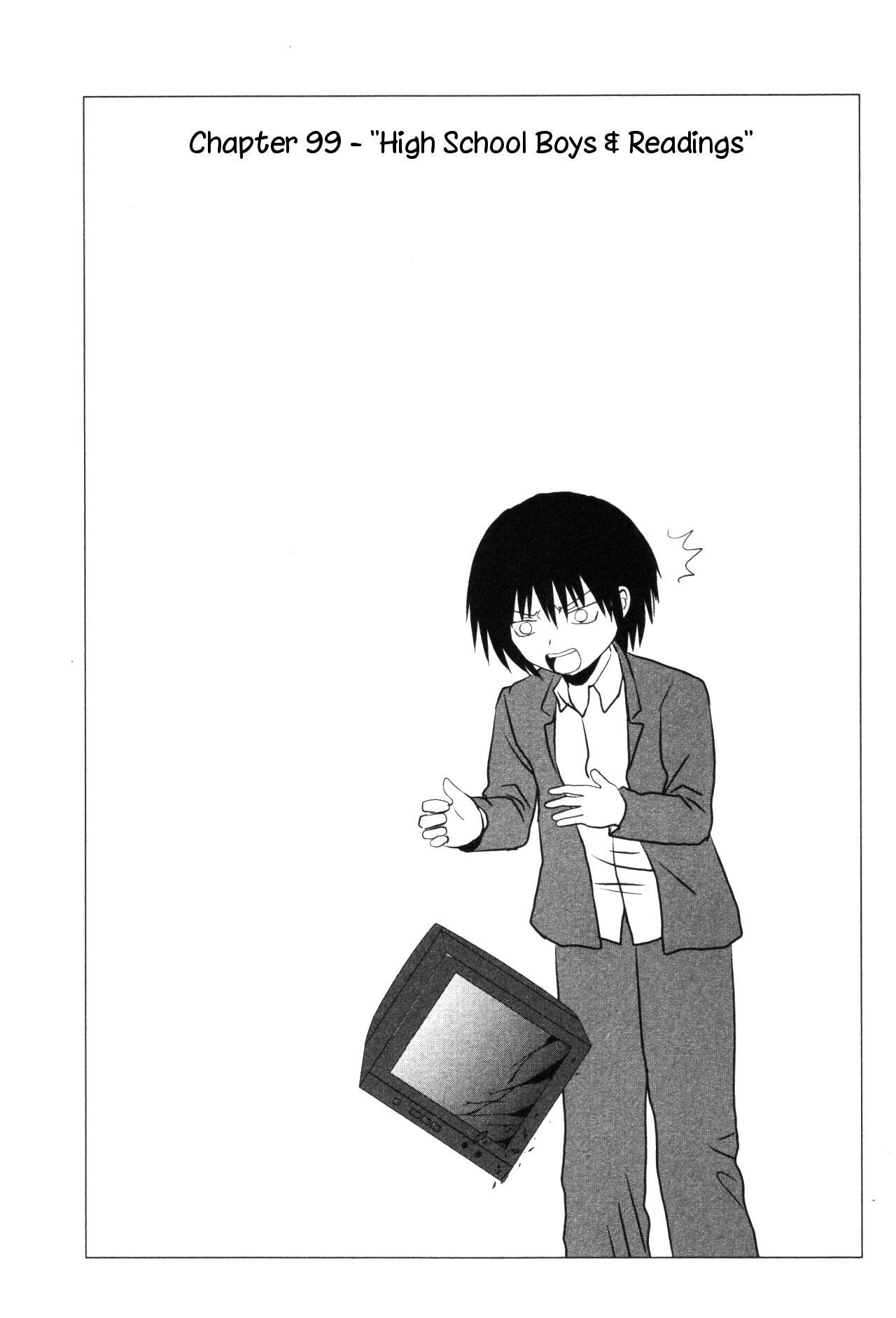 Danshi Koukousei no Nichijou Chapter 99 page 1 - Chapter 99: Highschool Boys And Reading