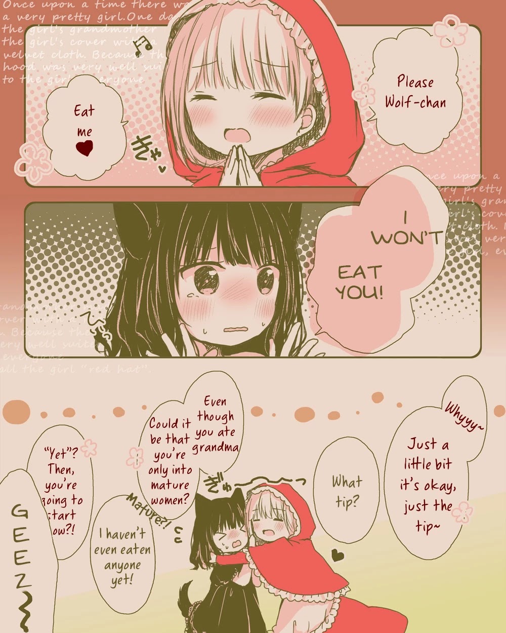 Daring Little Red Riding Hood and Herbivorous Wolf-chan Chapter 1 page 1 - Chapter 1: 1-8