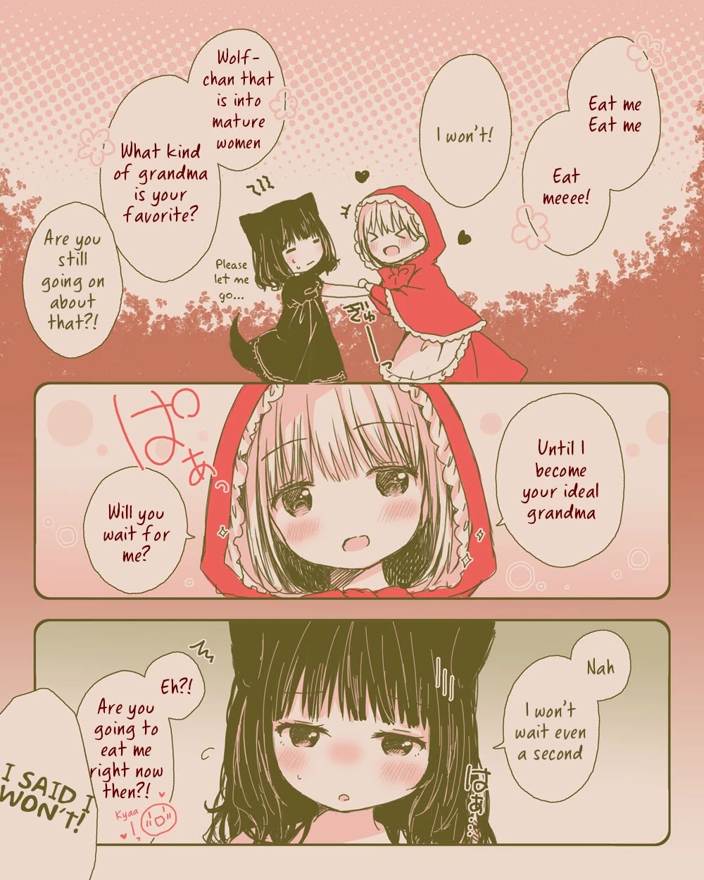 Daring Little Red Riding Hood and Herbivorous Wolf-chan Chapter 1 page 2 - Chapter 1: 1-8