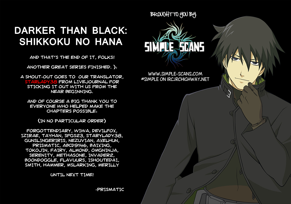 Darker Than Black: Shikkoku no Hana Chapter 33 page 28 - Chapter 33: Toward the Future [END]