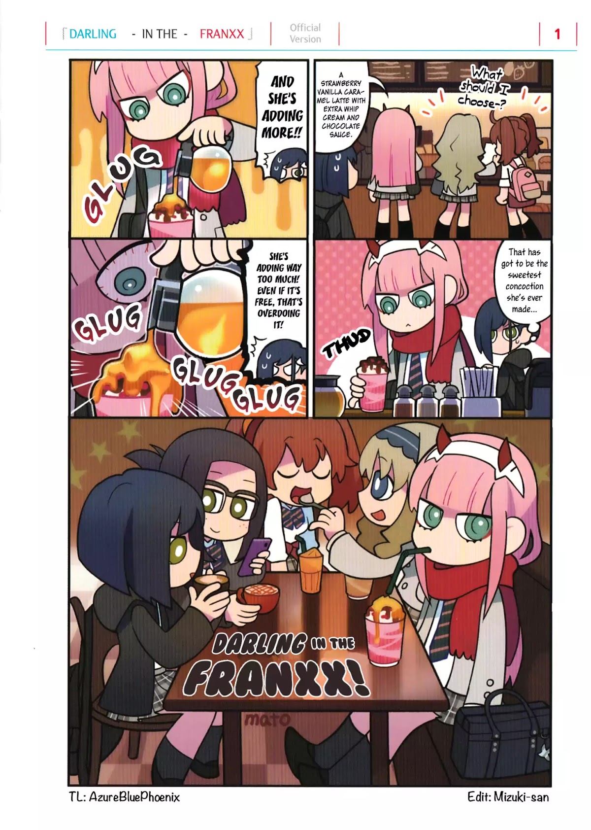 Darling in the FranXX! - 4-koma Chapter 74 page 1 - Chapter 74: BD & DVD Booklet Special 1