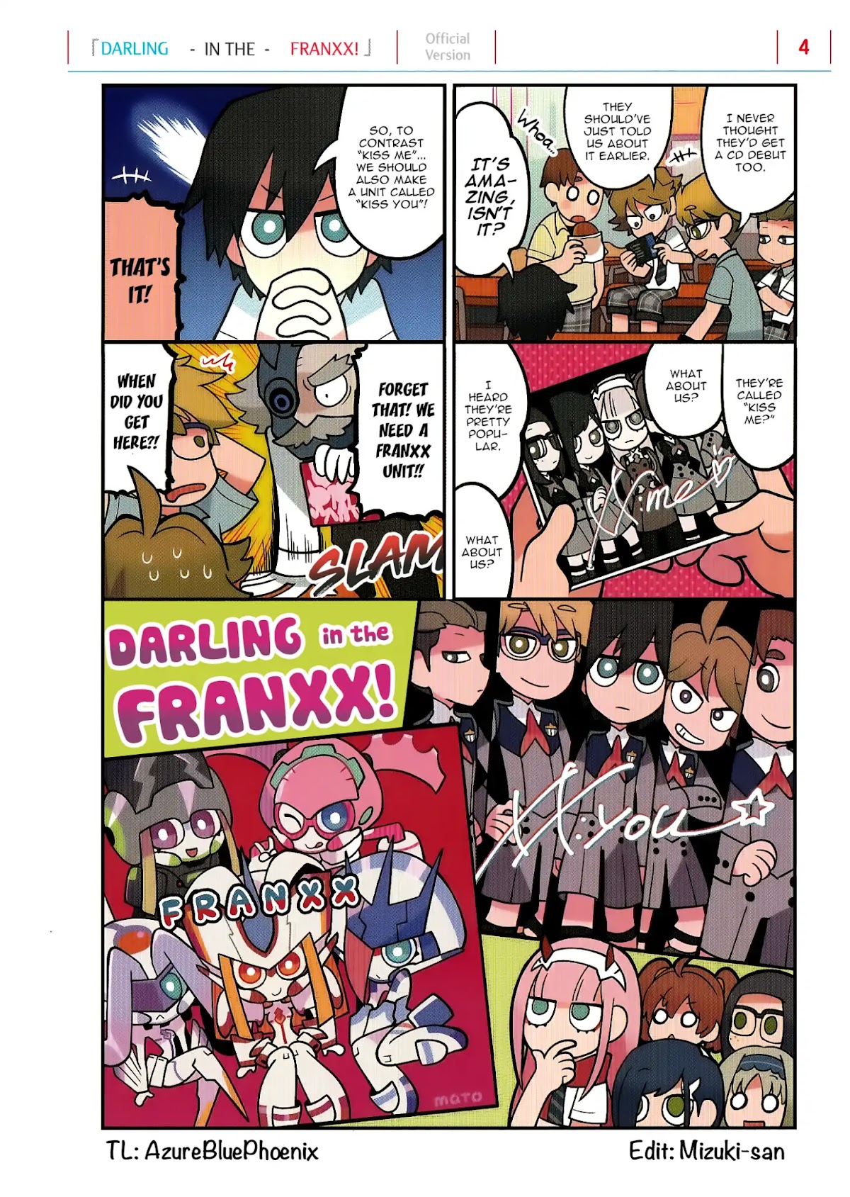 Darling in the FranXX! - 4-koma Chapter 77 page 1 - Chapter 77: BD & DVD Booklet Special 4