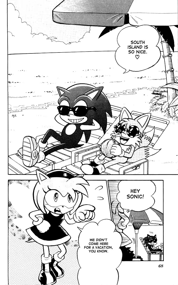 Dash & Spin Chousoku Sonic Chapter 4 page 2 - Chapter 4: Treasure competition in South Island!