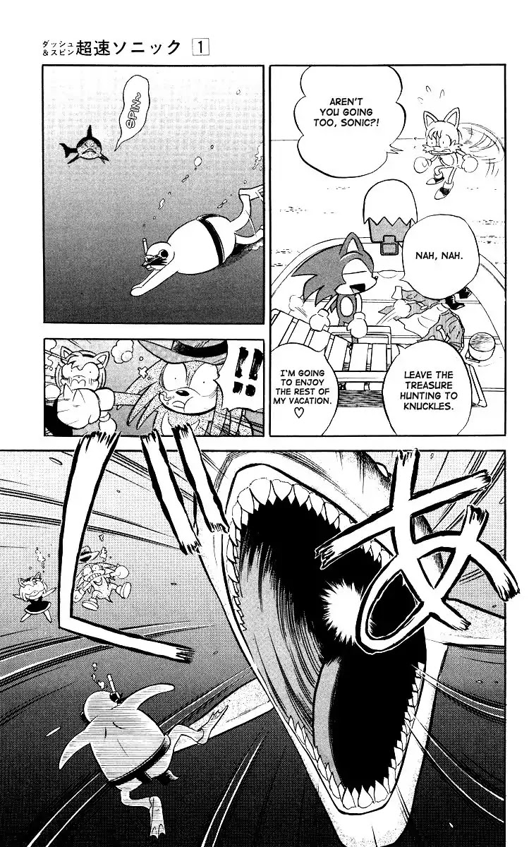 Dash & Spin Chousoku Sonic Chapter 4 page 9 - Chapter 4: Treasure competition in South Island!