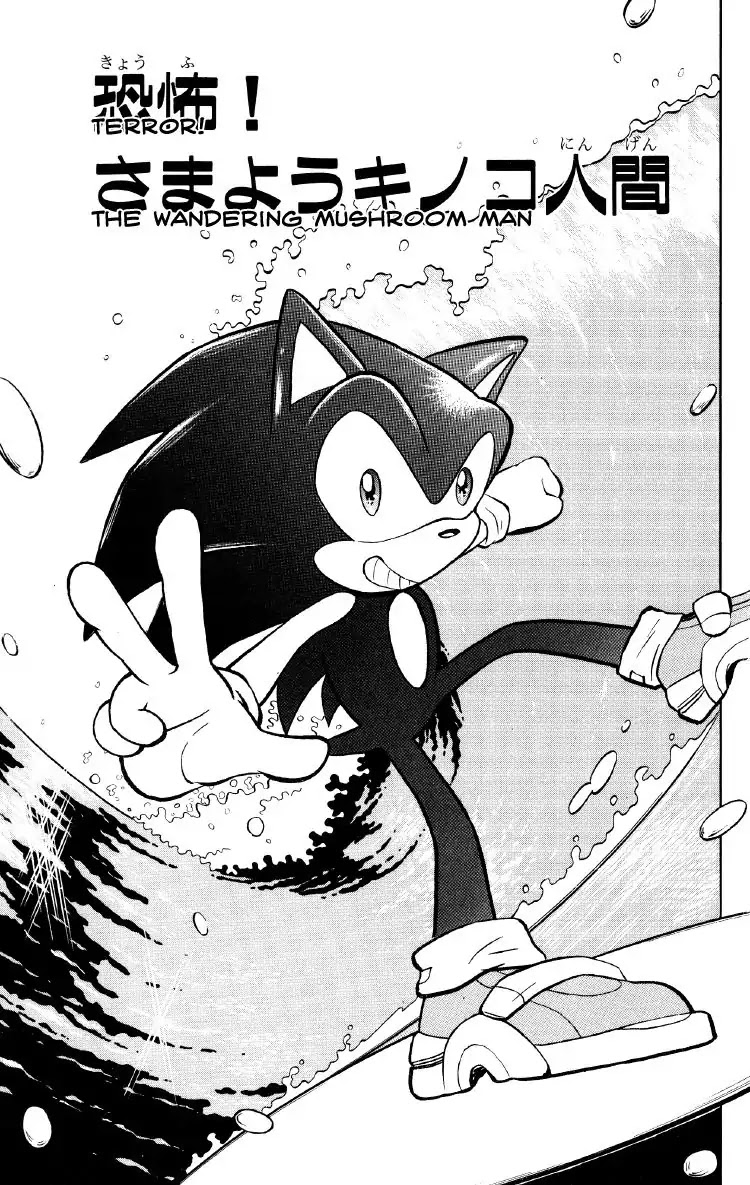 Dash & Spin Chousoku Sonic Chapter 5 page 1 - Chapter 5: Terror! The wandering mushroom man
