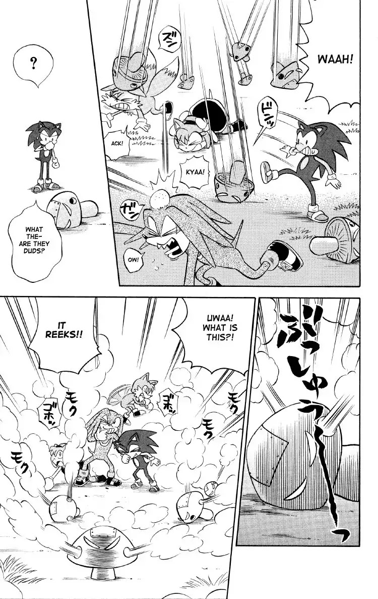 Dash & Spin Chousoku Sonic Chapter 5 page 17 - Chapter 5: Terror! The wandering mushroom man