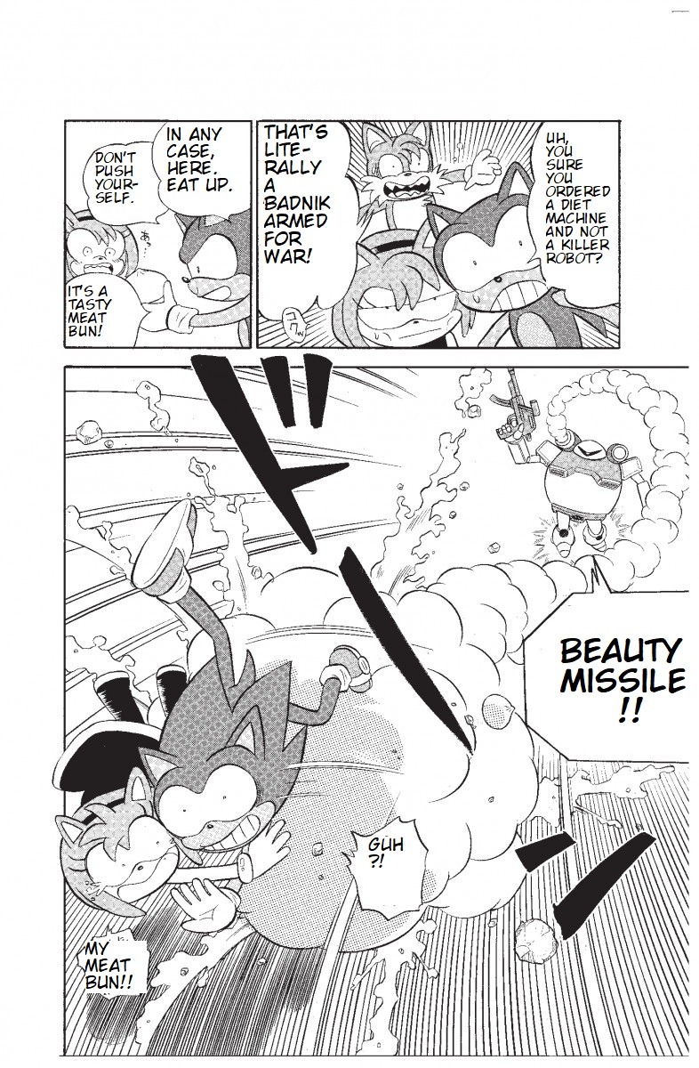 Dash & Spin Chousoku Sonic Chapter 6 page 8 - Chapter 6: A Maiden's High-Tech Diet!!