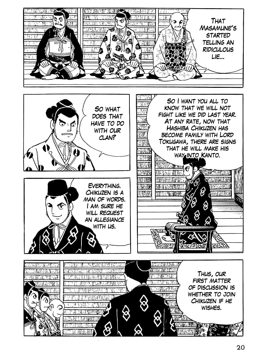 Date Masamune (YOKOYAMA Mitsuteru) Chapter 16 page 21 - Chapter 16: Council of War