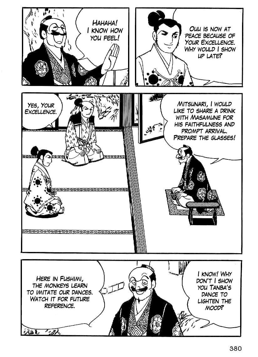 Date Masamune (YOKOYAMA Mitsuteru) Chapter 27 page 37 - Chapter 27: Masamune and the Monkey
