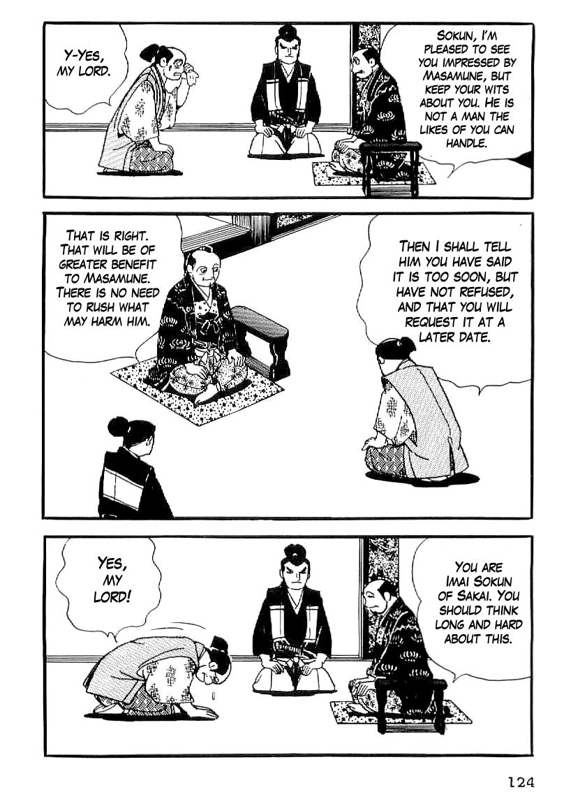 Date Masamune (YOKOYAMA Mitsuteru) Chapter 34 page 13 - Chapter 34: Reading the Nation