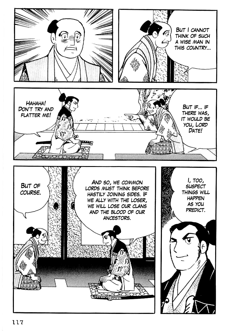 Date Masamune (YOKOYAMA Mitsuteru) Chapter 34 page 6 - Chapter 34: Reading the Nation