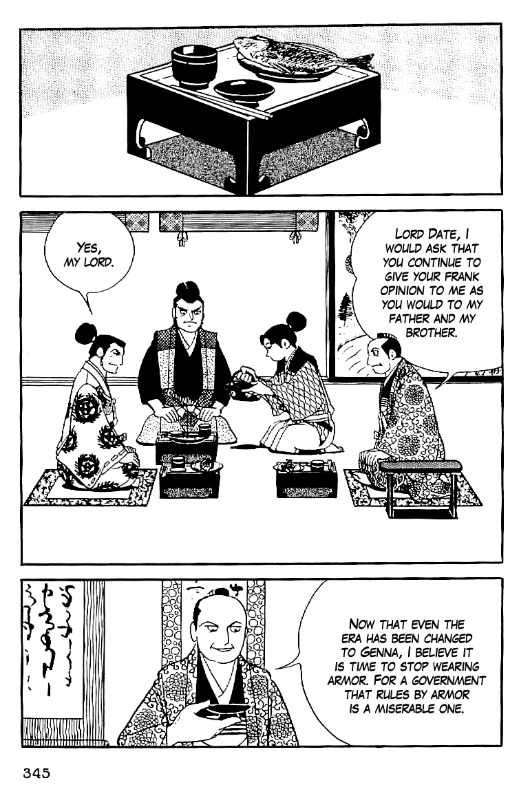 Date Masamune (YOKOYAMA Mitsuteru) Chapter 60 page 12 - Chapter 60: Five Clauses of the Will
