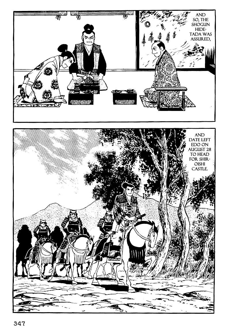 Date Masamune (YOKOYAMA Mitsuteru) Chapter 60 page 14 - Chapter 60: Five Clauses of the Will