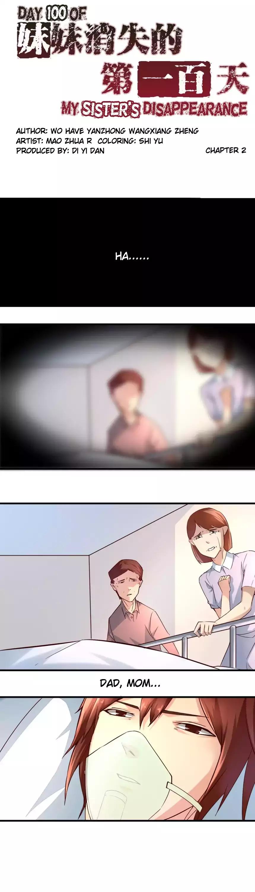Day 100 of My Sister's Disappearance Chapter 2 page 1 - Chapter 2: I'm Sorry, I Murdered My Sister (Part 2)