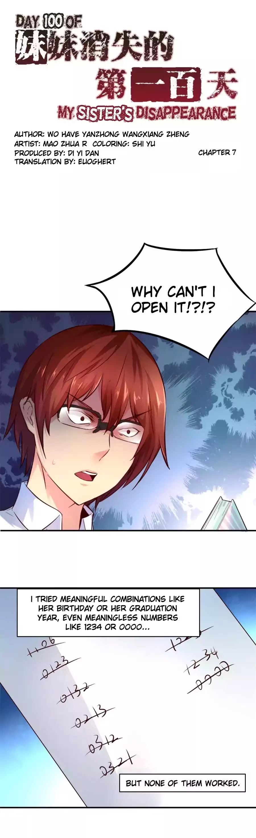 Day 100 of My Sister's Disappearance Chapter 7 page 1 - Chapter 7: 100 Days Later (Part 2)