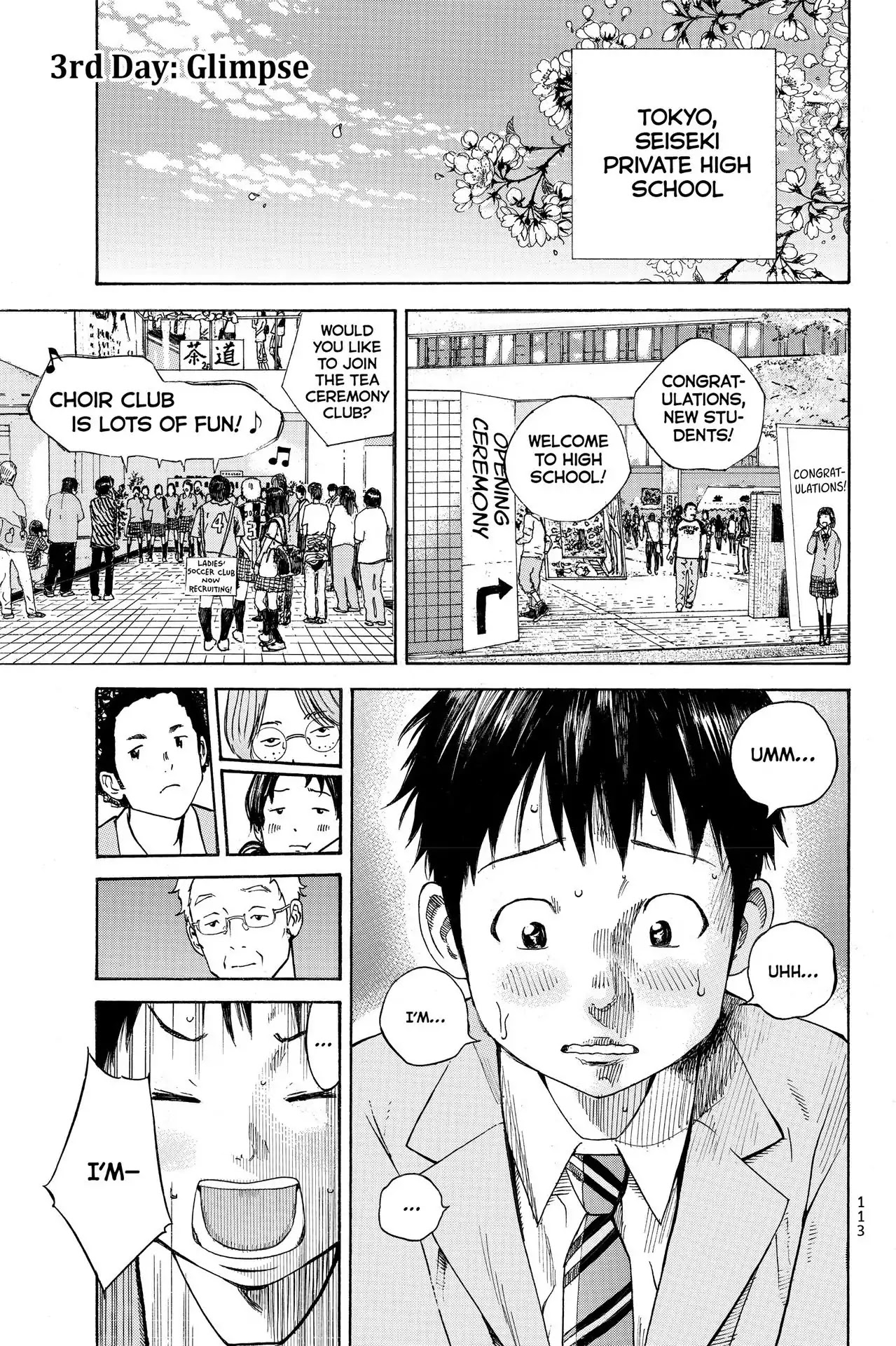 Days Chapter 3 page 1 - Chapter 3: Vol.1 3rd day: Glimpse