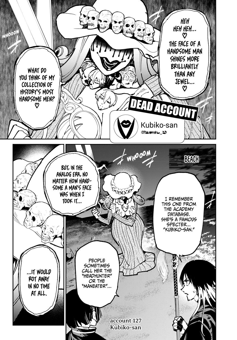 Dead Account Chapter 127 page 1 - Chapter 127: kubiko-san