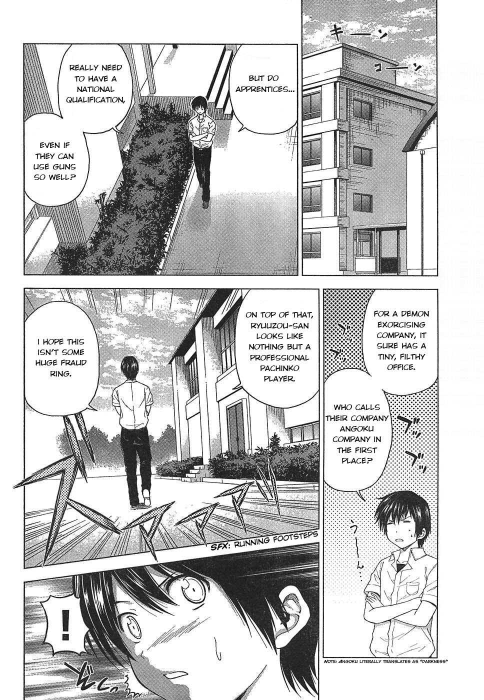 Dead Soul Revolver Chapter 2 page 10 - Chapter 2: The Girl Who Fights Demons · Tsukishima Miyu! · What Is This "Armed Exorcism Expert" She Claims to Be...!?