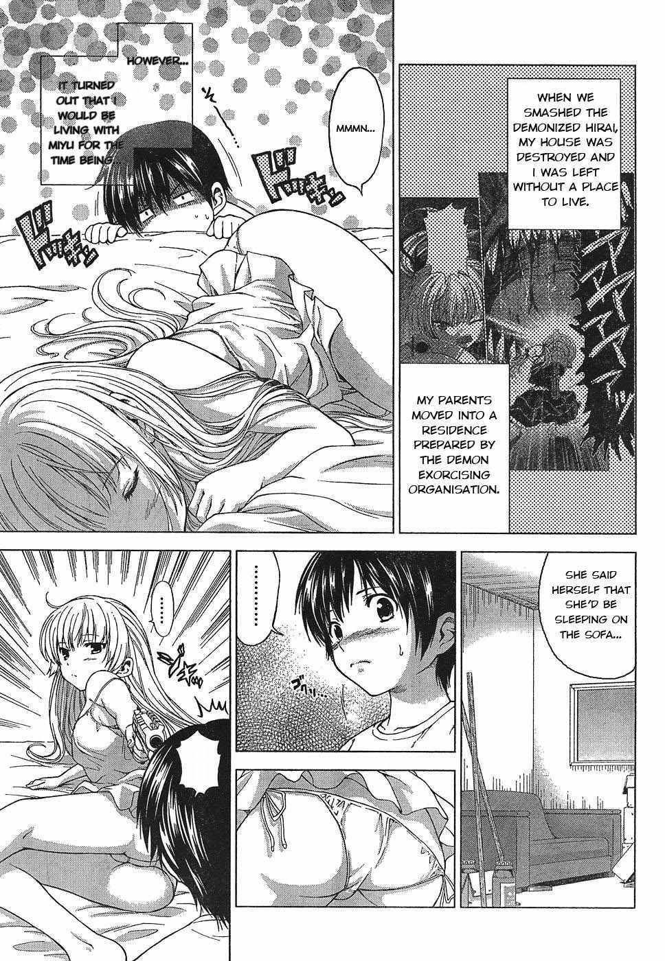 Dead Soul Revolver Chapter 2 page 5 - Chapter 2: The Girl Who Fights Demons · Tsukishima Miyu! · What Is This "Armed Exorcism Expert" She Claims to Be...!?