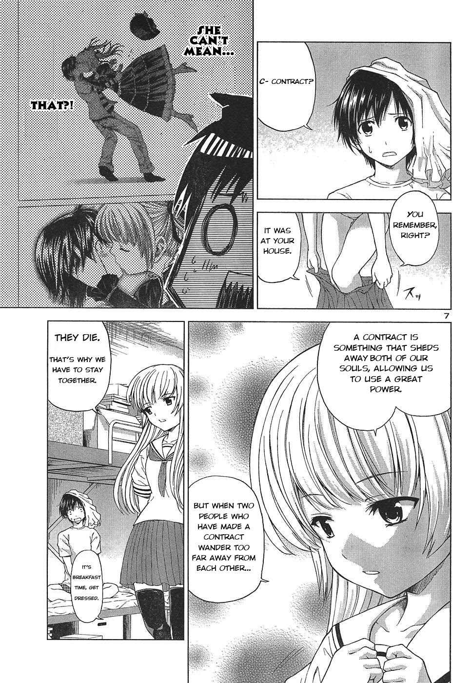 Dead Soul Revolver Chapter 2 page 7 - Chapter 2: The Girl Who Fights Demons · Tsukishima Miyu! · What Is This "Armed Exorcism Expert" She Claims to Be...!?