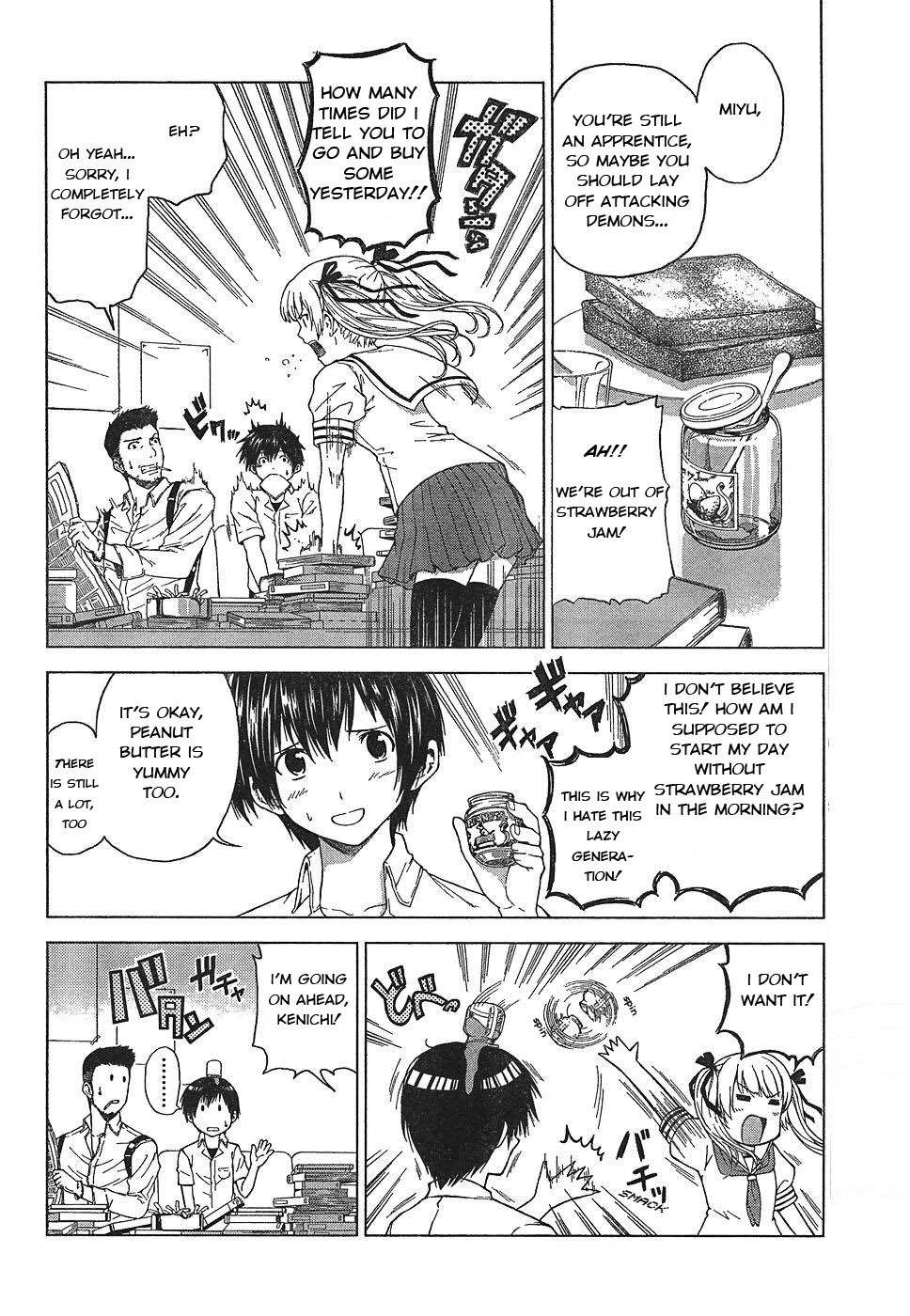 Dead Soul Revolver Chapter 2 page 8 - Chapter 2: The Girl Who Fights Demons · Tsukishima Miyu! · What Is This "Armed Exorcism Expert" She Claims to Be...!?