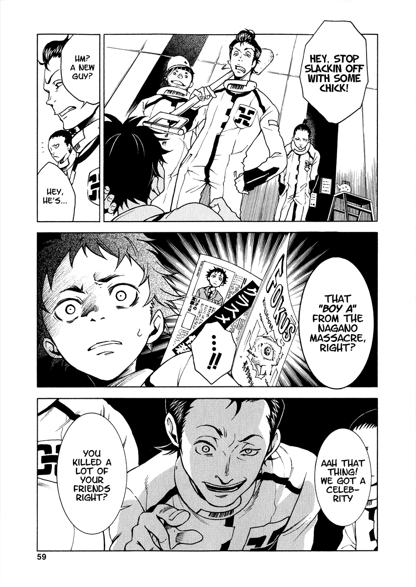 Deadman Wonderland Chapter 1 page 57 - Chapter 1: Who Killed Cock Robin?