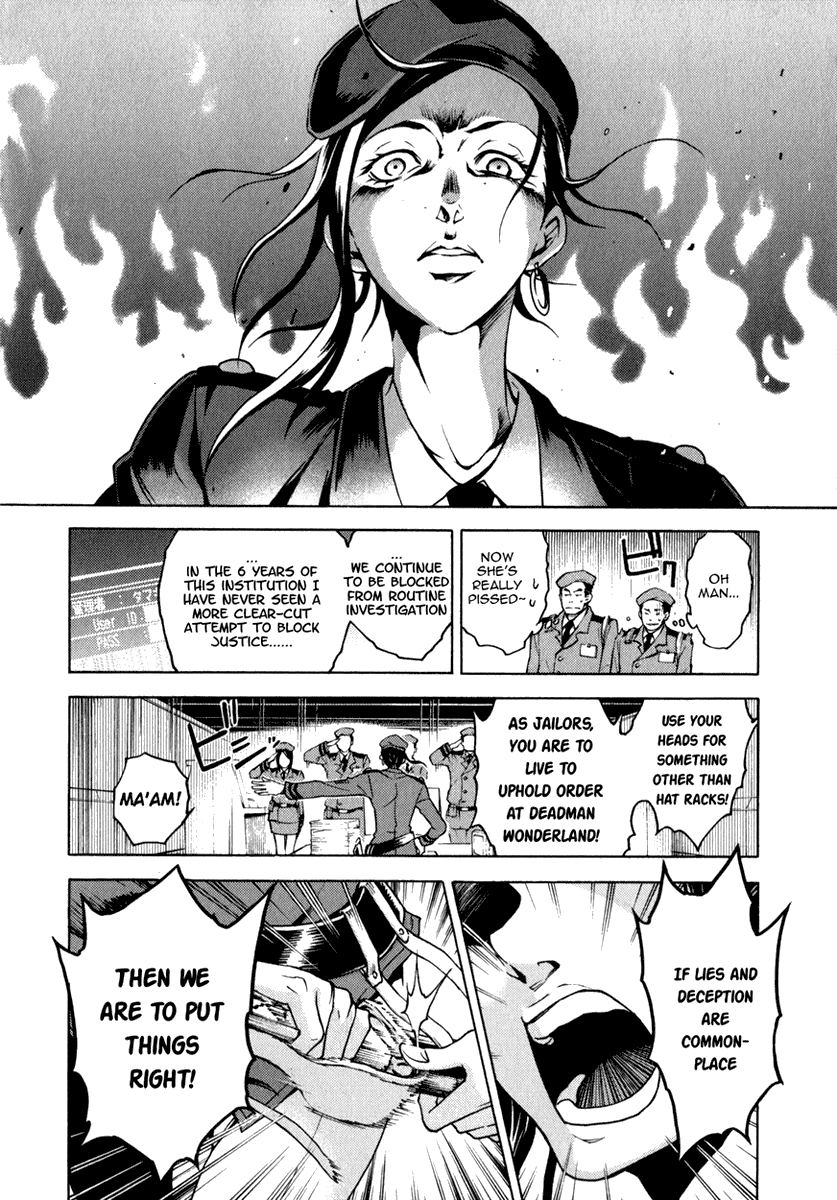Deadman Wonderland Chapter 11 page 14 - Chapter 11: Past Time, Tight End