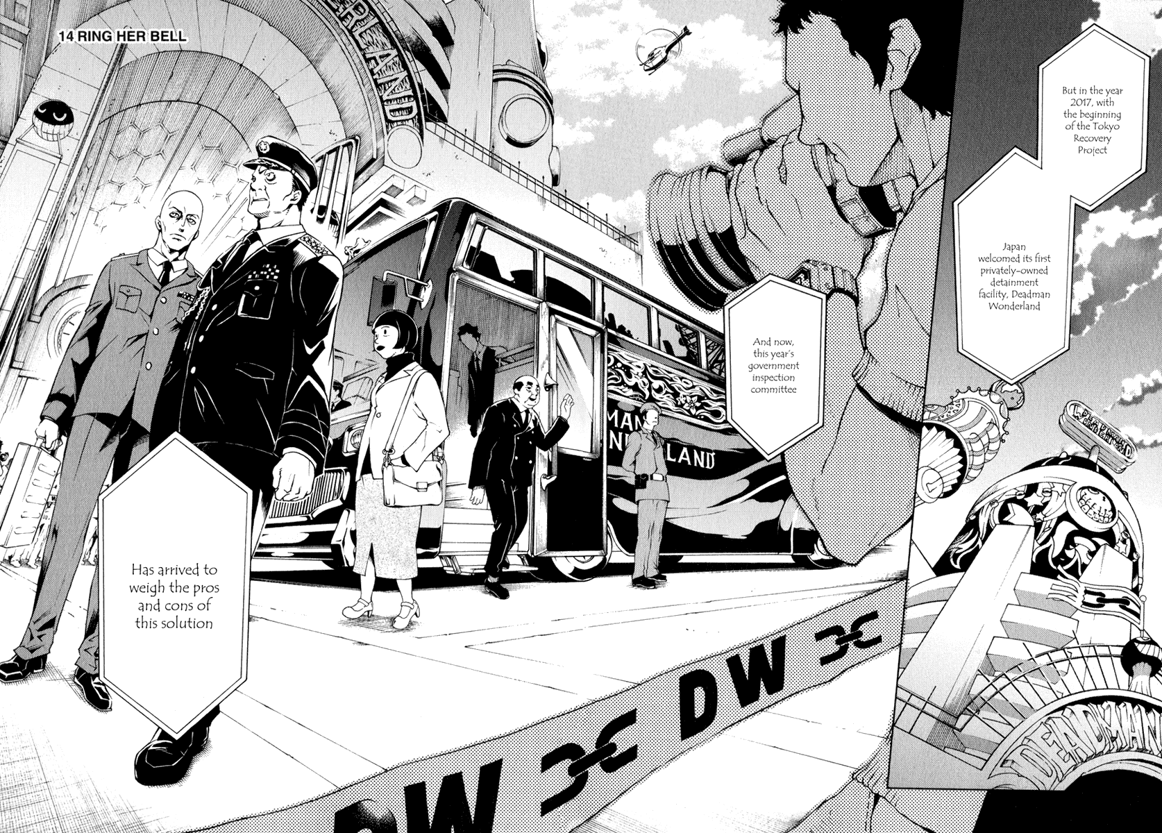 Deadman Wonderland Chapter 14 page 2 - Chapter 14: RING HER BELL