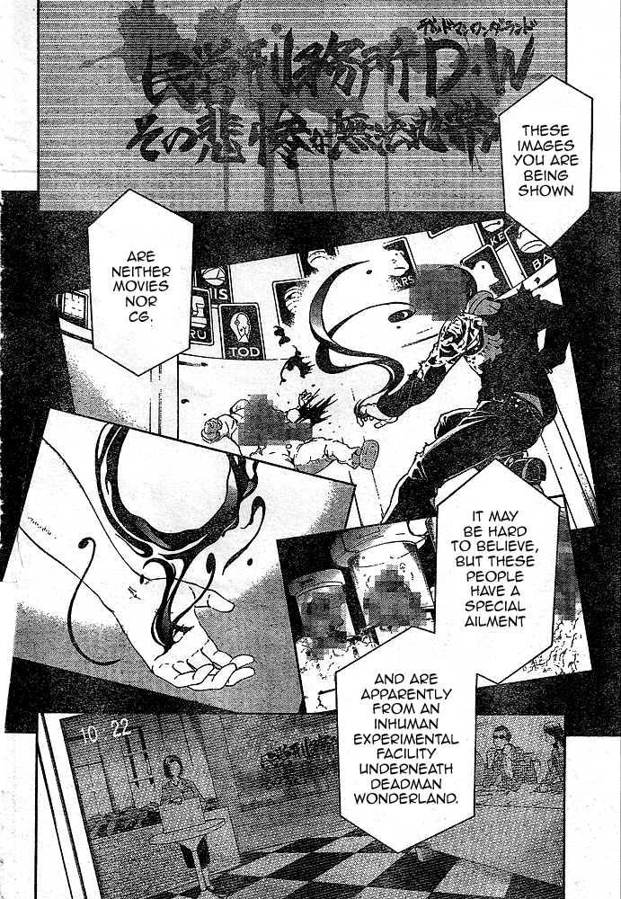 Deadman Wonderland Chapter 22 page 6 - Chapter 22: Tongue and Every Day