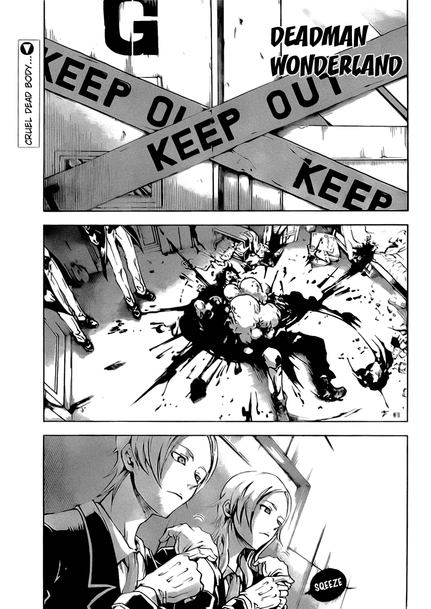 Deadman Wonderland Chapter 26 page 1 - Chapter 26: Blue Sky with Blue Devils