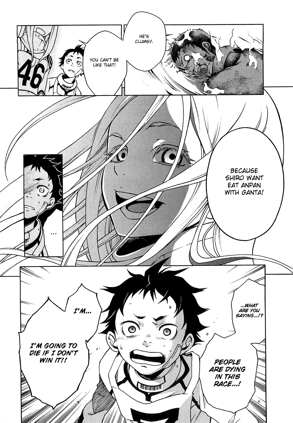Deadman Wonderland Chapter 3 page 13 - Chapter 3: Dying happy Dog race