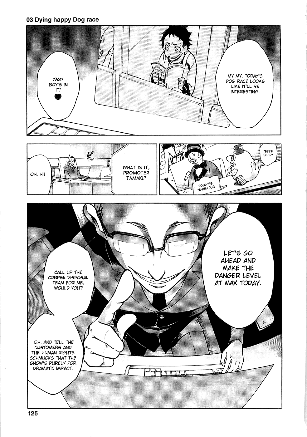 Deadman Wonderland Chapter 3 page 2 - Chapter 3: Dying happy Dog race