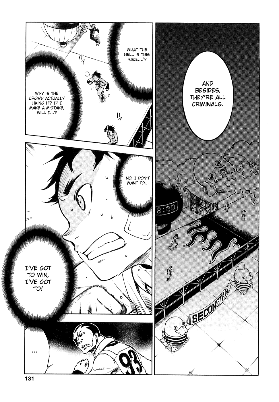 Deadman Wonderland Chapter 3 page 8 - Chapter 3: Dying happy Dog race