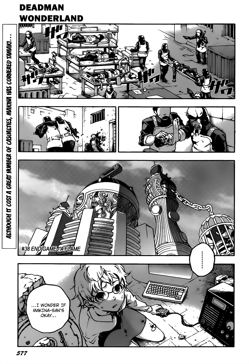 Deadman Wonderland Chapter 38 page 1 - Chapter 38: End Game - A Flame (A)