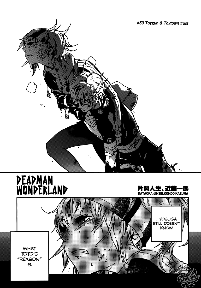 Deadman Wonderland Chapter 50 page 3 - Chapter 50: Toygun & Toytown trust