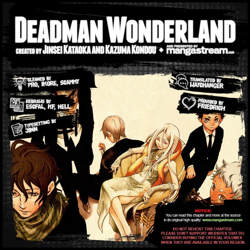 Deadman Wonderland Chapter 53 page 1 - Chapter 53: Love phobe