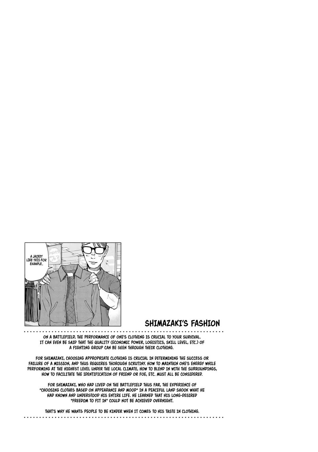 Dear Shimazaki in the Peaceful Land Chapter 21 page 20 - Chapter 21: Dear Shimazaki and the Jacket He Chose