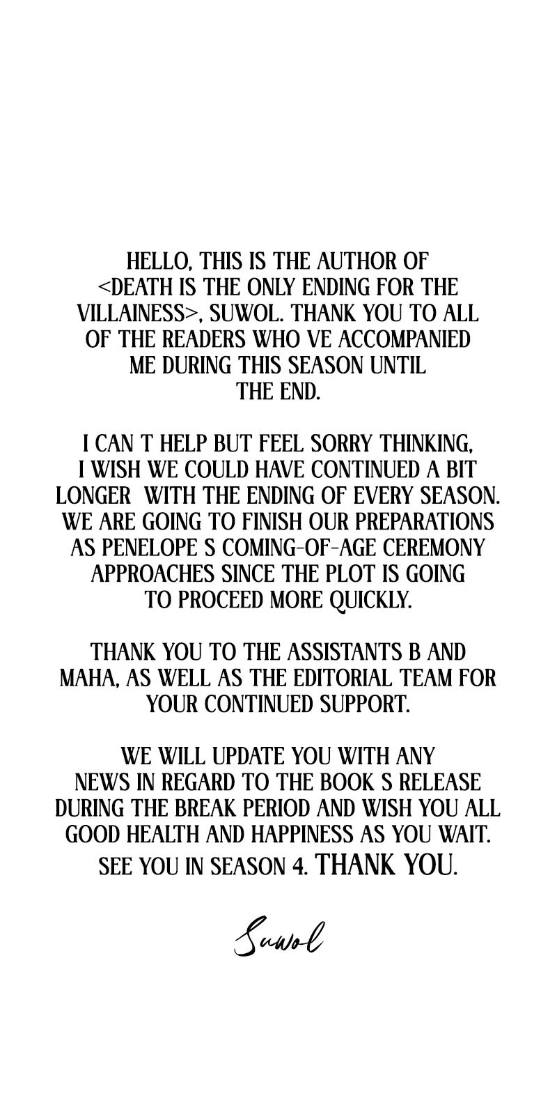 Death Is The Only Ending For The Villainess Chapter 124 page 42 - Chapter 124: S3 END