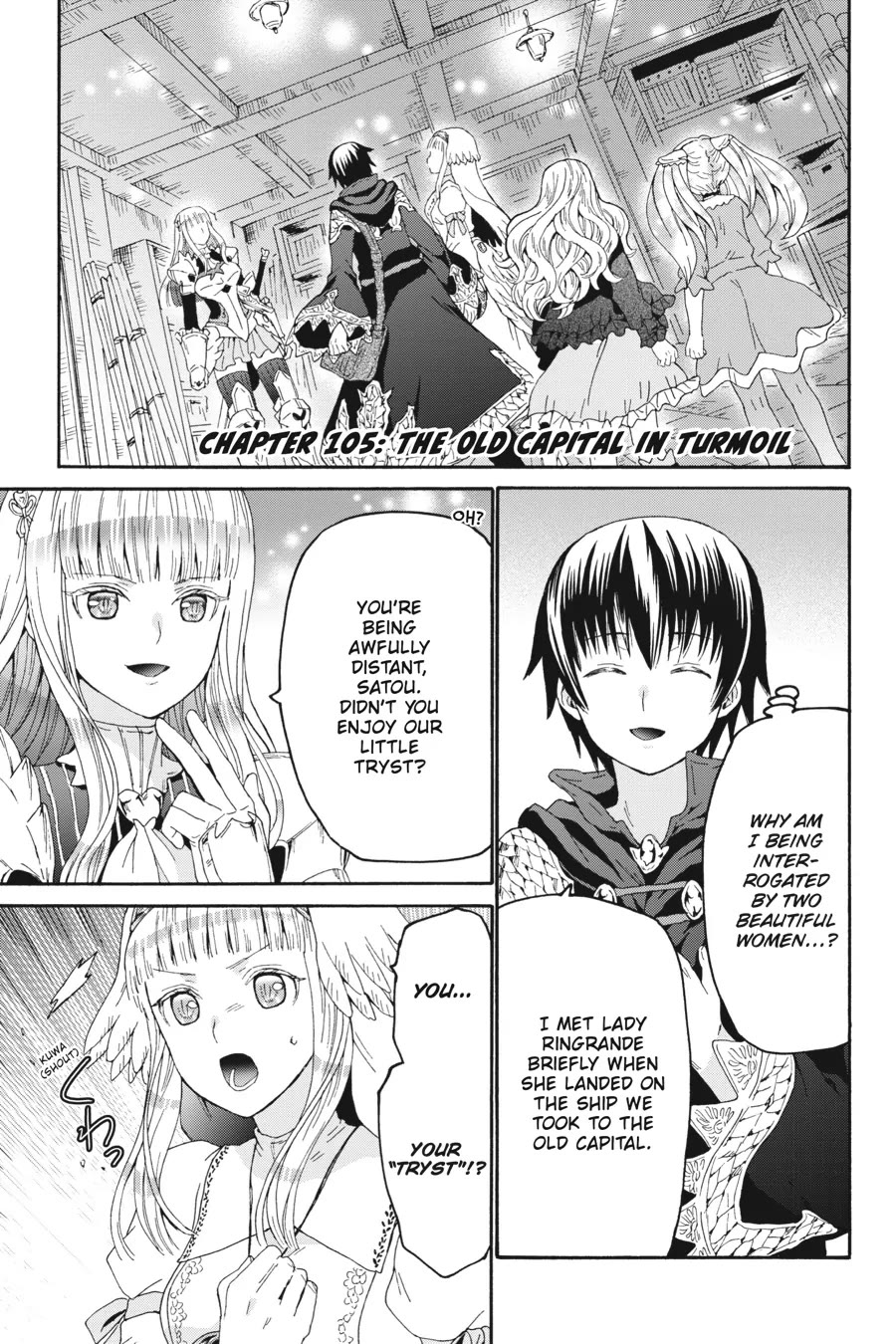Death March kara Hajimaru Isekai Kyousoukyoku Chapter 105 page 1 - Chapter 105: The Old Capital in Turmoil