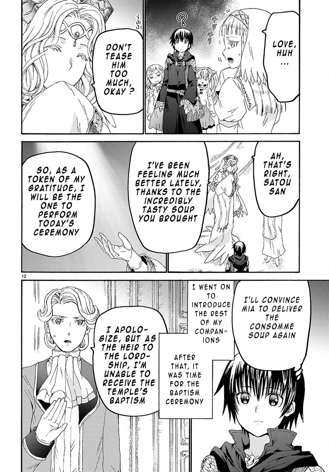 Death March kara Hajimaru Isekai Kyousoukyoku Chapter 129 page 12 - Chapter 129: Forging Magic Sword and the Baptism