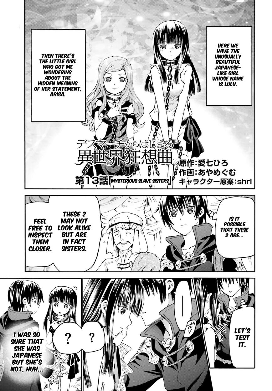 Death March kara Hajimaru Isekai Kyousoukyoku Chapter 13 page 1 - Chapter 13 : Mysterious Slave Sisters
