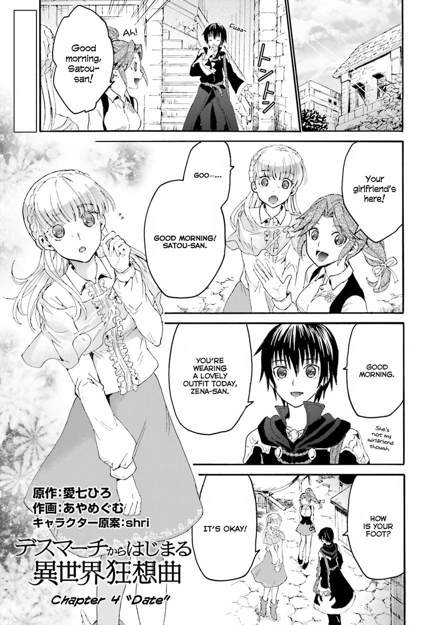 Death March kara Hajimaru Isekai Kyousoukyoku Chapter 4 page 1 - Chapter 4 : Date