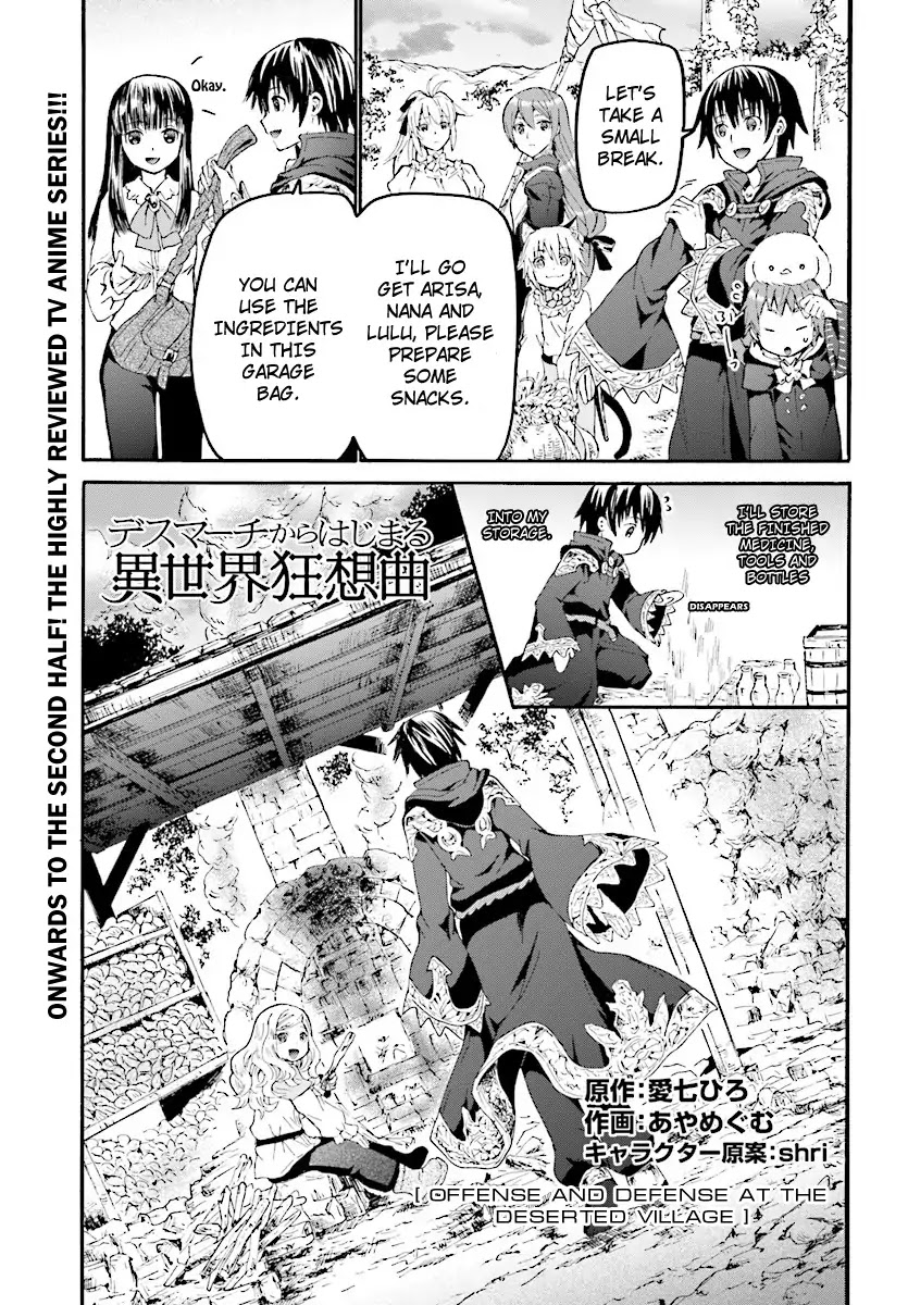 Death March kara Hajimaru Isekai Kyousoukyoku Chapter 41 page 1 - Chapter 41: Offense and Defense at the Deserted Village