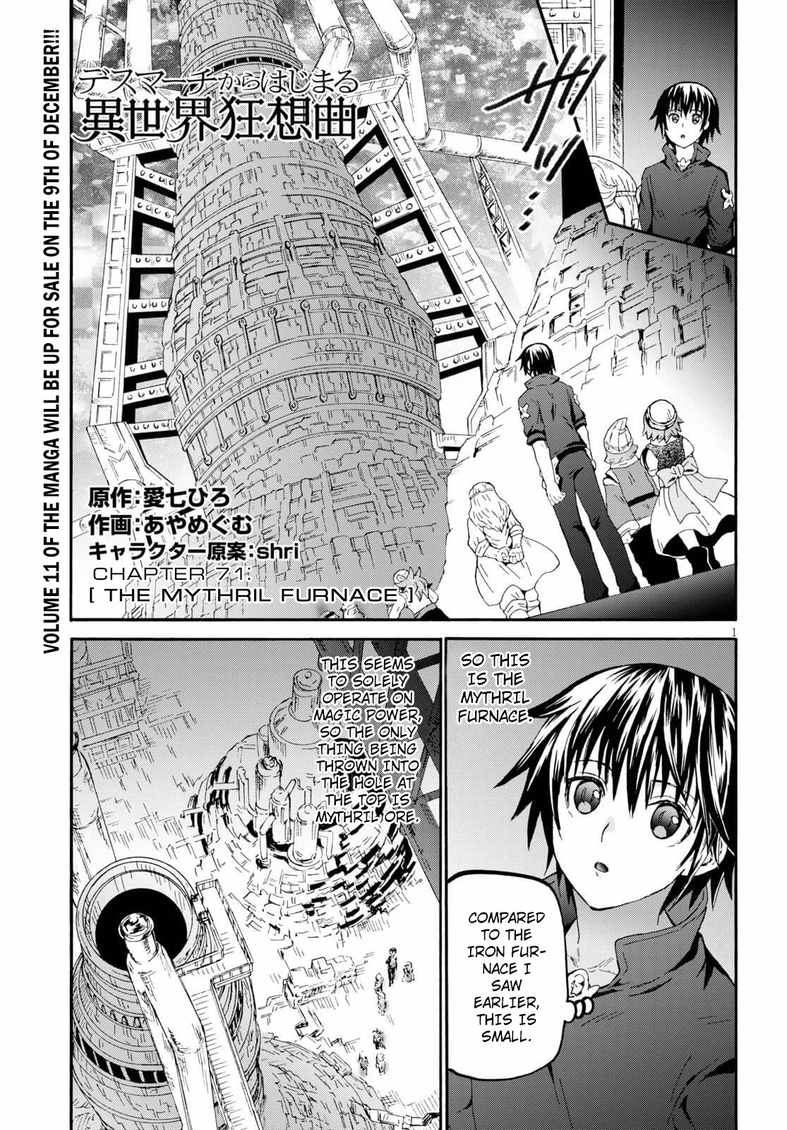 Death March kara Hajimaru Isekai Kyousoukyoku Chapter 71 page 1 - Chapter 71: The Mythril Furnace