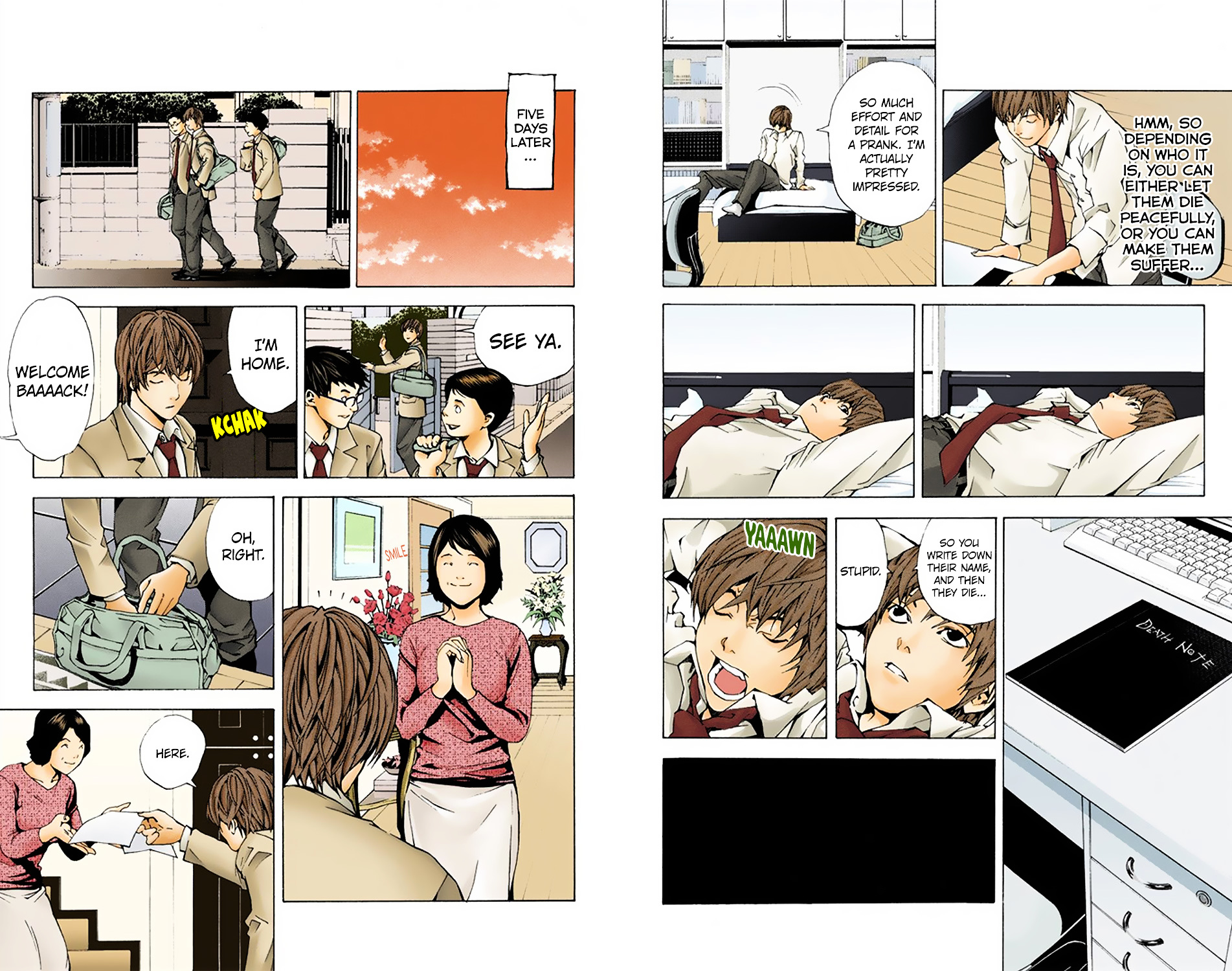 Death Note [Colored Edition] Chapter 1 page 9 - Chapter 1: Boredom